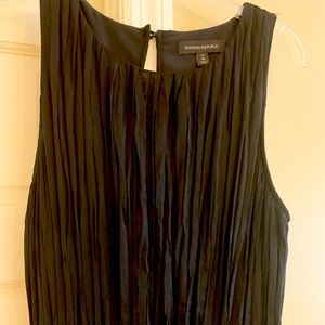 Banana Republic Black Crinkled MIDI Dress Size M Tall